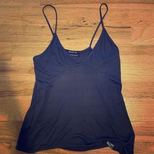 NEVER WORN Dark blue angled v neck tank top